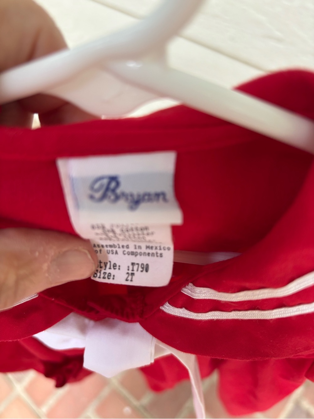 Toddler Girls Bryan red sailor dress with Tie size 2T - Picture 3 of 4